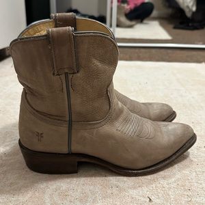 Frye Billy Short Brown Leather Western Boots